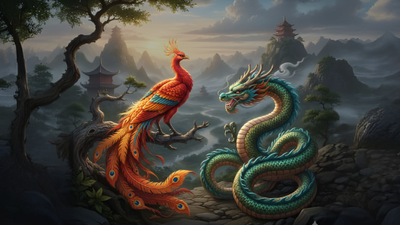 Motivos del Cielo: El Fénix y el Dragón en la Tradición China