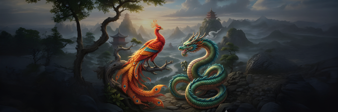 Motivos del Cielo: El Fénix y el Dragón en la Tradición China